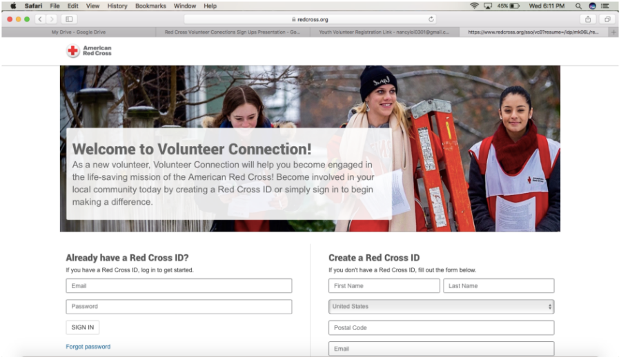 Create Red Cross ID on home page